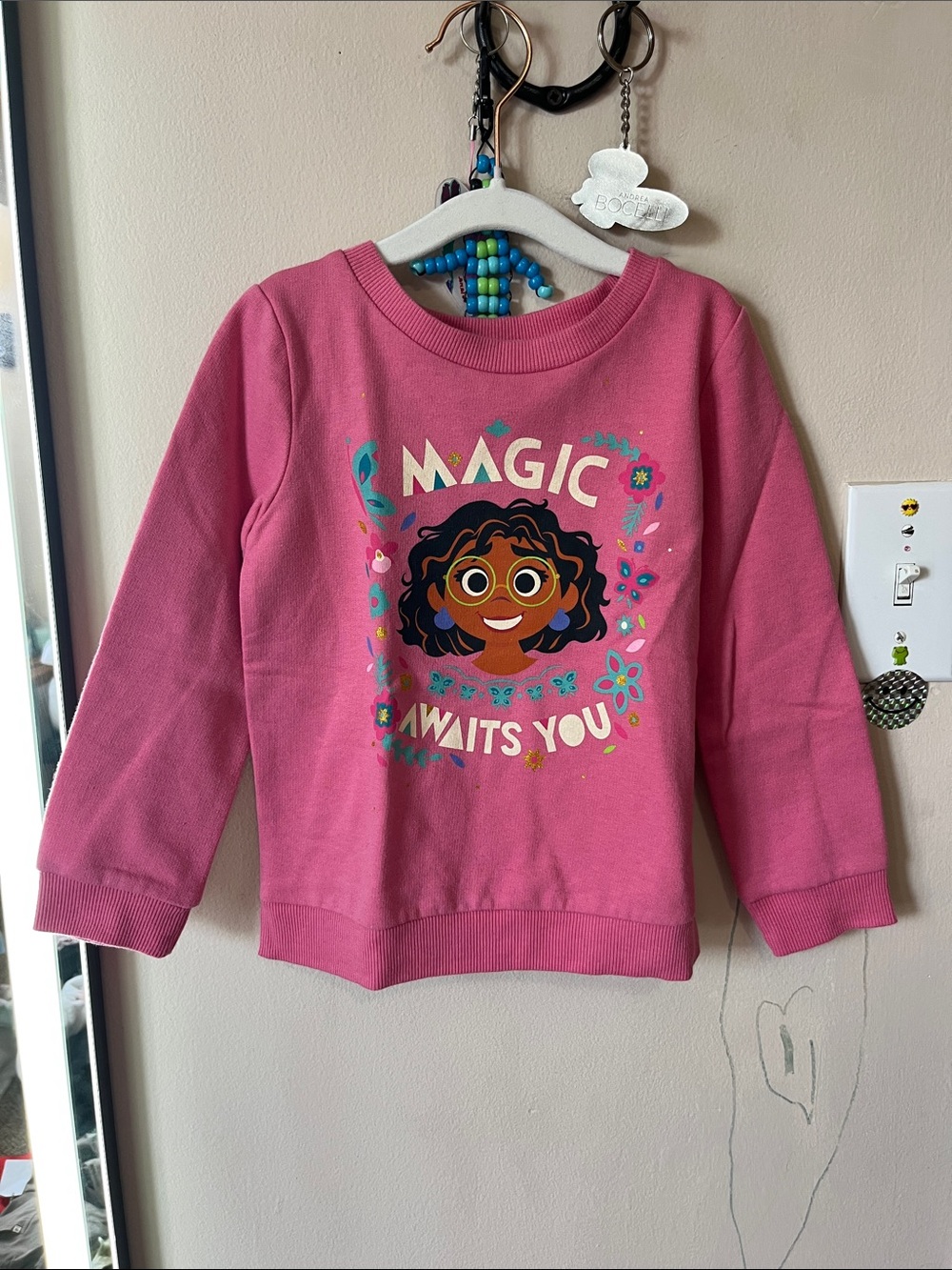 Disney Encanto Pink 'Magic Awaits You' Crewneck Sweatshirt